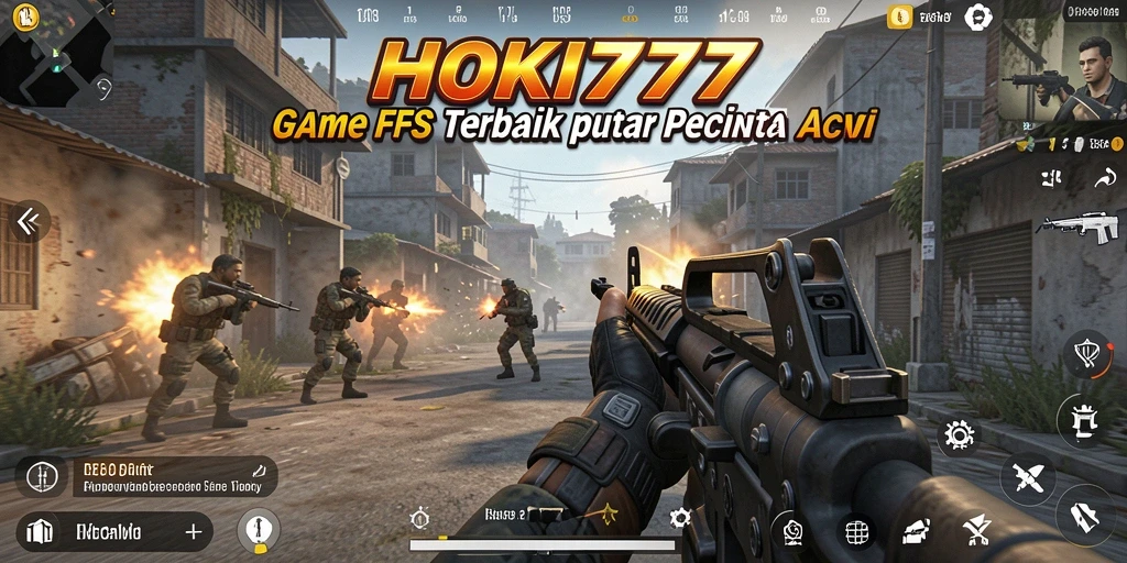 Tampilan menegangkan gameplay HOKI777 dengan aksi FPS.