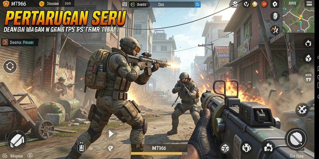 Screenshot gameplay menunjukkan aksi seru dan grafis memukau dari MT966.