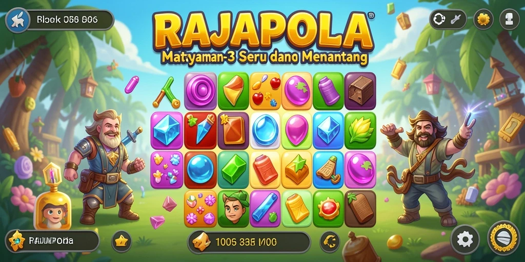 Tampak gameplay seru dengan berbagai tantangan Match-3.