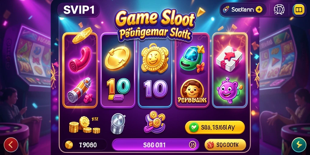 Screenshot gameplay SVIP1 yang menampilkan mesin slot seru.