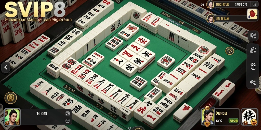 Tampilan gameplay Mahjong yang menegangkan dan menarik di SVIP8.